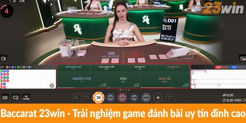 Baccarat 23win – Trải nghiệm game đánh bài uy tín đỉnh cao