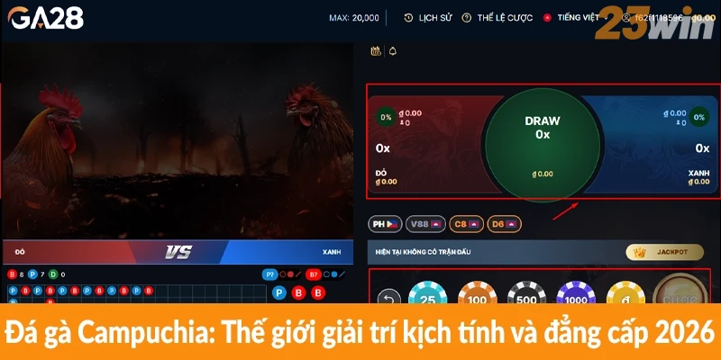 Đá gà Campuchia: Thế giới giải trí kịch tính và đẳng cấp 2026