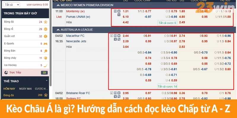 Kèo Châu Á là gì? Hướng dẫn cách đọc kèo Chấp từ A – Z
